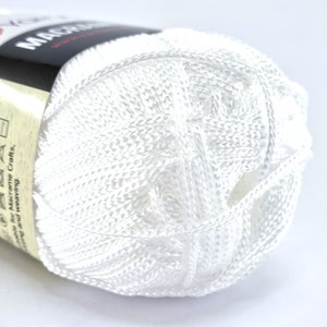 White macrame yarn for bags, jewelry and DIY projects, knitting, crocheting, DIY bags, crochet bag yarn, knit bag yarn