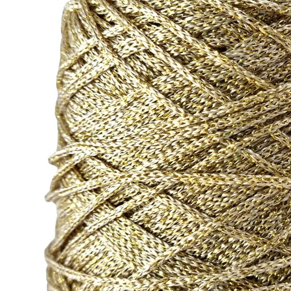 Natural Silk Gold Yarn for Bags, Jewelry and DIY Projects, Knitting,  Crocheting, DIY Bags, Crochet Bag Yarn, Knit Bag Yarn, Lurex Yarn 