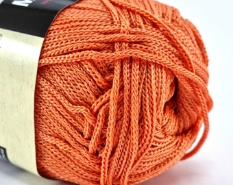 Coral macrame yarn for bags, jewelry and DIY projects, knitting, crocheting, DIY bags, crochet bag yarn, knit bag yarn