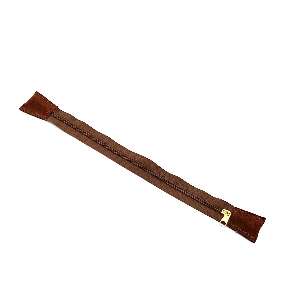 Zipper for Bag Closure at 25 Cm With Genuine Leather Finishes Etsy
