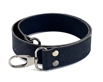 Black Cork Bag Strap, 4cm Wide, Replacement Purse Handle