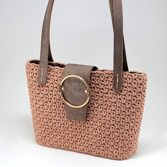 Tas haken met leren bodem hotsell