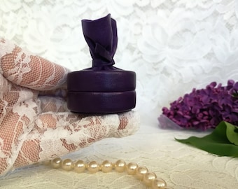 Portafedi nuziali - Portafedi doppio - Portafedi per cerimonia - Fidanzamento - Portafedi per coppia - Cuscino portafedi - Scatola nuziale - Portafedi - Viola
