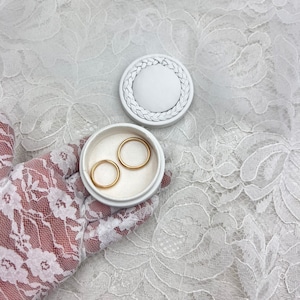 White double ring box - Wedding Ring Box - wedding decorations ceremony - wedding ring pillow - Ceremony ring box - Engagement Wedding