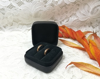 Cuscino nuziale Scatola per anelli tripla Scatola per anelli da matrimonio Scatola per anelli doppia Scatola per anelli gotica Scatola per anelli di proposta Scatola per anelli nera Scatola per anelli a 3 scomparti