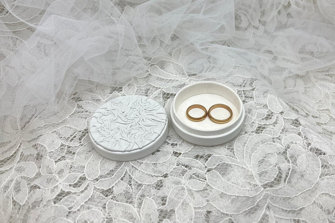White Ring Box Ring Box Wedding Ring Box Ring Box for Couple Double