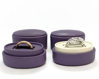 Engagement ring Box Wedding ring box Purple box Jewelry box Wedding ring box Wedding decor Proposal ring box Ring bearer Custom ring box