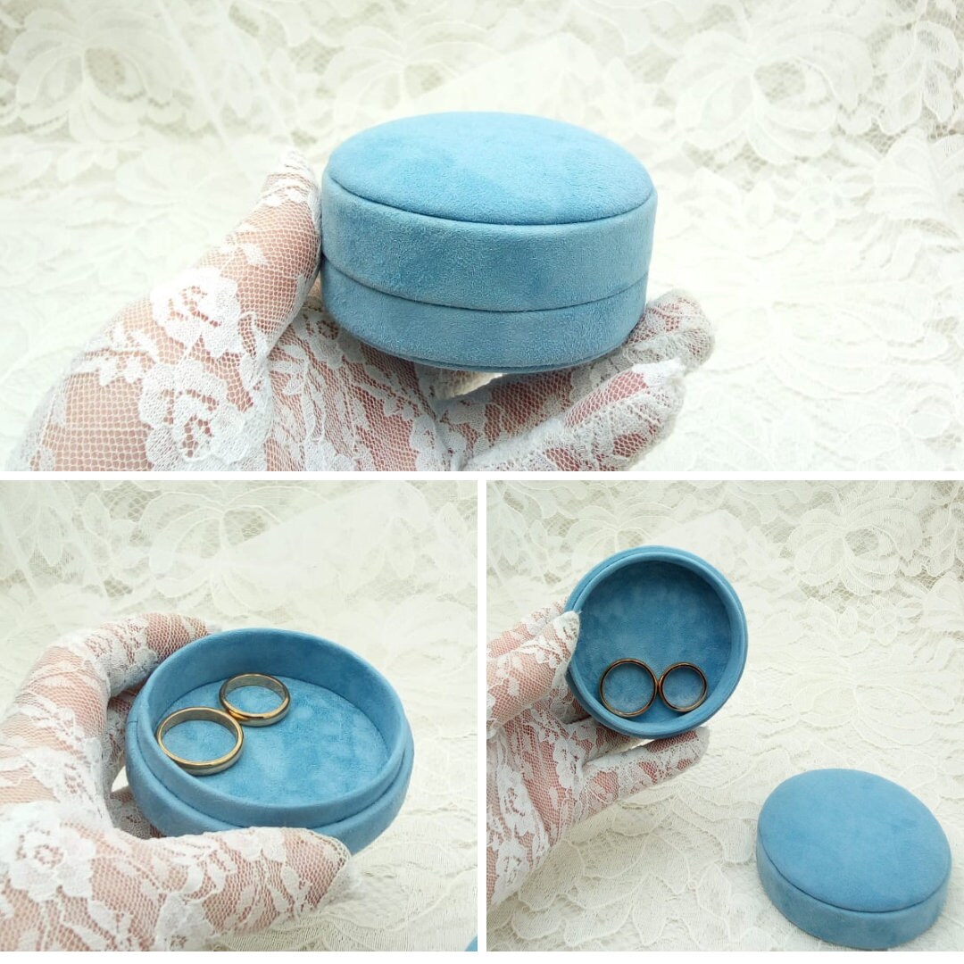 White Double Ring Box Wedding Ring Box Ring Box for Couple Ceremony