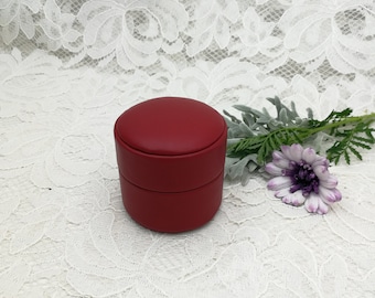 Scatola bianca per doppio anello - Scatola per fedi nuziali - Scatola per anelli per coppia - Scatola per anelli da cerimonia - Scatola per doppio anello - Cuscini per portafedi - Scatola rossa per anelli