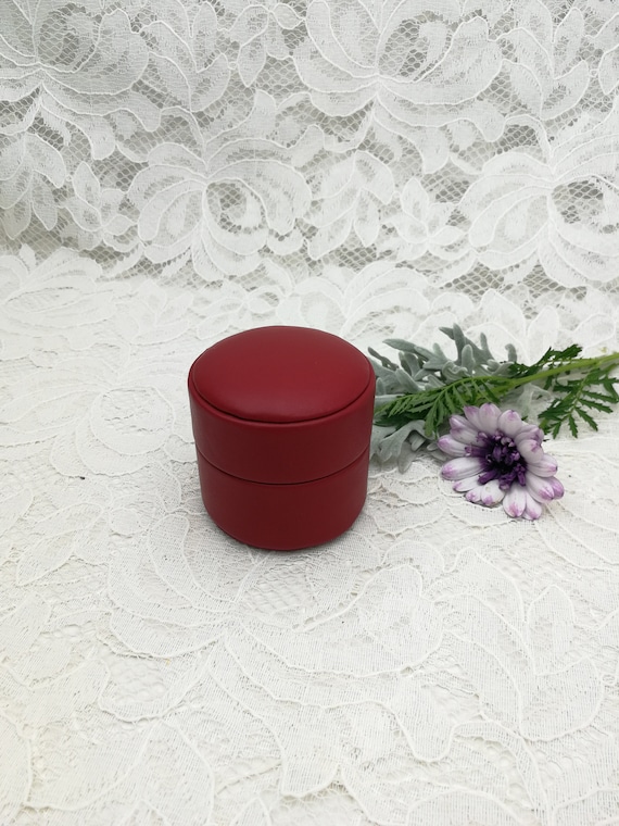 White double ring box - Wedding Ring Box - Ring box for couple - Ceremony ring box - Double ring box - Ring bearer pillows - Red ring box