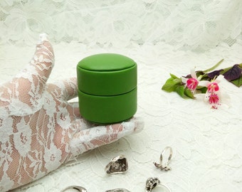 Engagement ring box Wedding Ring Box Green leather box Jewelry box Pillow alternative Wedding decor Box Ring boxes Wedding box Jewellery