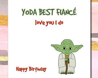 Birthday Card For Fiance Him Fiancé Love you I do Fiancé Birthday Card Geeky, Nerdy Gift for Him