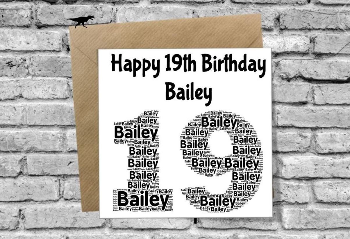 Personalised 19th Birthday Card Granddaughter Daughter Cousin 20th 21st 22nd Personalised 19th Birthday Card Granddaughter Daughter Cousin 20th 21st 22nd