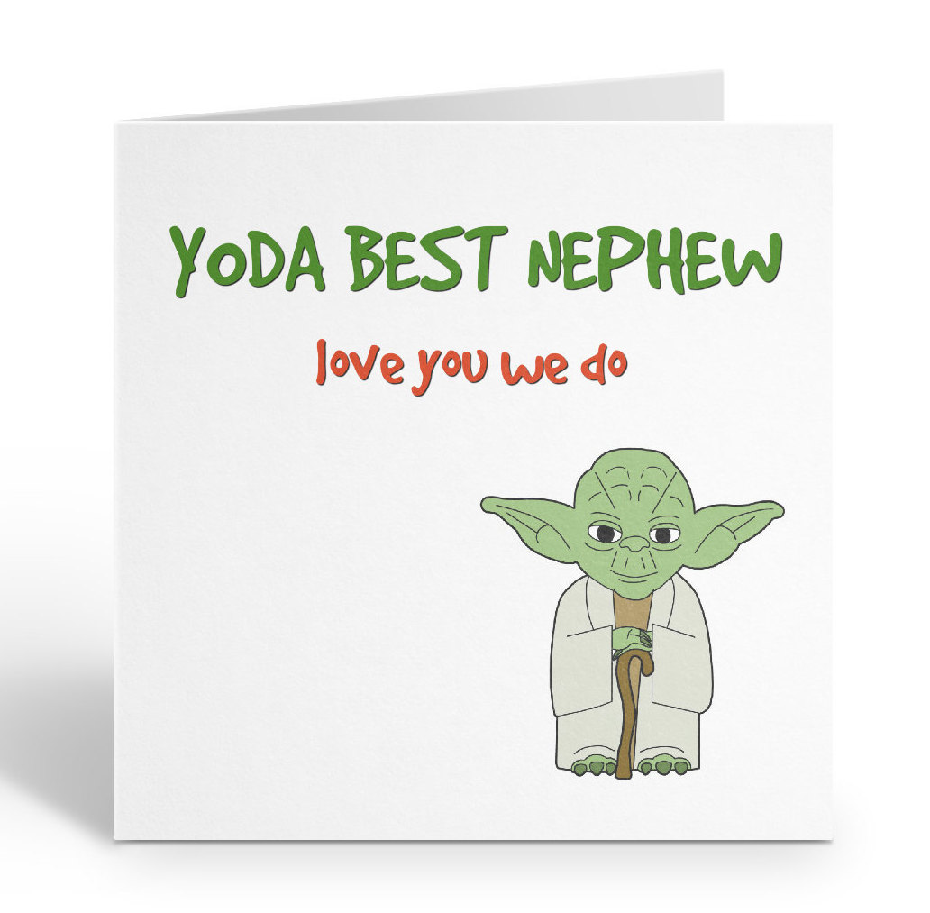 Yoda Best Nephew Love you I do Greetings Card for Birthday | Etsy