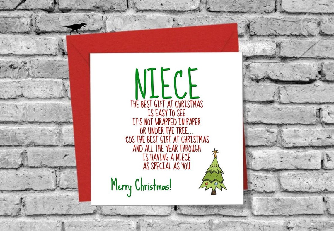Merry Christmas Niece or Nephew Best Gift Greeting Card Love  Etsy
