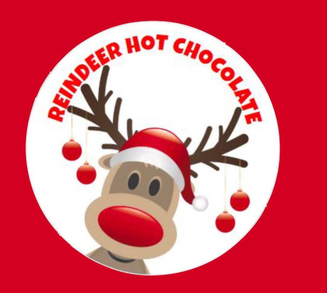 48 Christmas Party Bag Stickers Sweet Cone Labels Reindeer Present Personalised - Foto 6