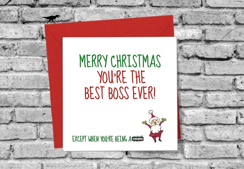 Merry Christmas You're the Best Boss Ever Except When Your Etsy UK