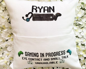 Gamer Pocket Cushion,  Funny Gamer Gift, Great to fill with sweets or gift vouchers for birthdays