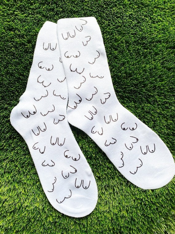 Chaussettes rigolotes chaussettes coquines chaussettes feministes chaussettes titty Etsy France