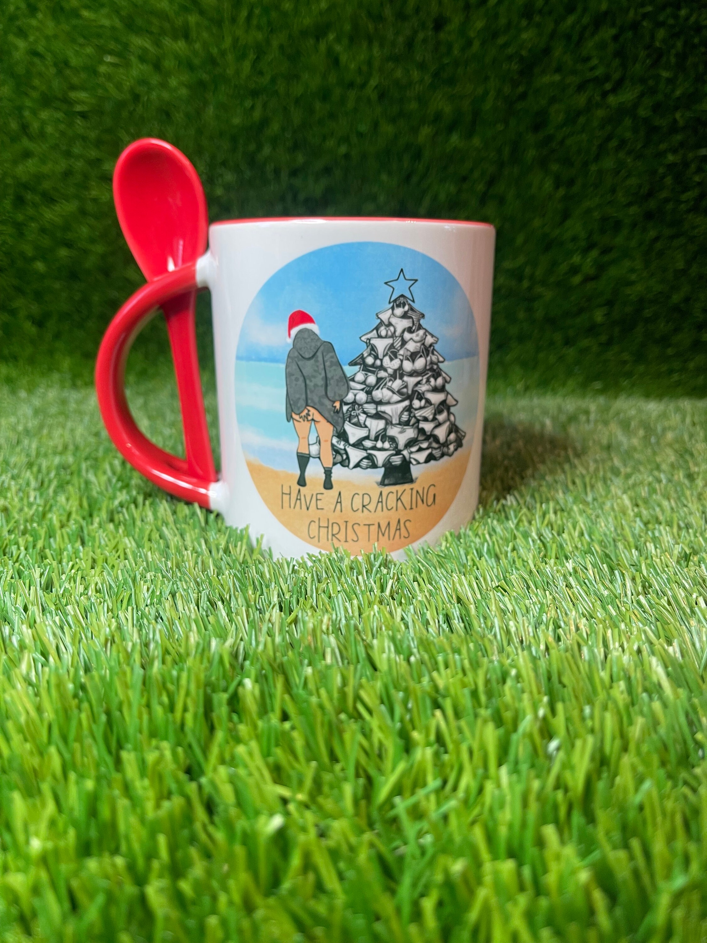Funny Swim Wild Christmas Mug, Have a Cracking Christmas, Cold Water Swimming, Dry Robe, Dry Robe, No Knickers