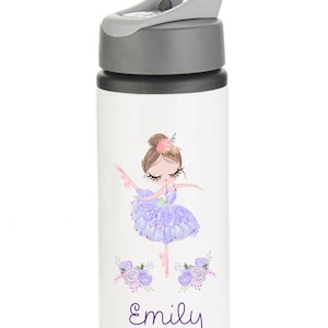 Ballerina Water Bottle, Dance Class Water Bottle, Matching Dance Bag Available