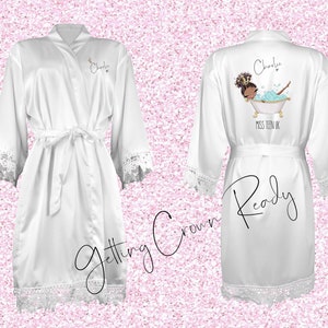 Pageant Robe, Cute Cartoon Pageant Girl, Getting Crown Ready, Pageant Gift, Pageant Crown, Crown Robe