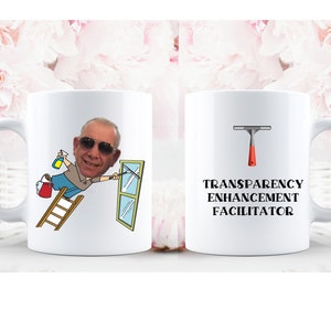 Funny Window Cleaner Mug, Face Mug, Cartoon Me mug