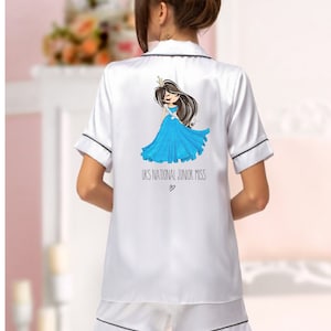 Super Cute Adult Pageant Pyjamas, Pageant Robes, Pageant PJ's, Personalised Pyjamas, Cute Cartoon Girl