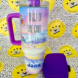 Wild Water Swimming 40oz Tumbler, Cold Water Swimming Flask, Thrill of the Chill, Sea Swimming Cup, 40oz Quencher Tumbler, Dupe Tumbler