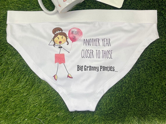 Funny Birthday Big Knickers in a Tin Can, Funny Birthday Gift, Big Granny  Panties, Funny Panties, Bestie Gift 