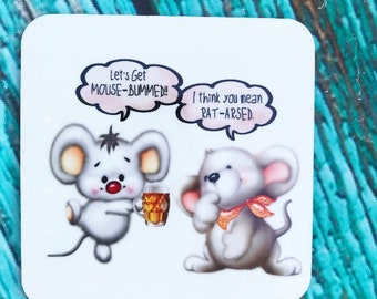 Funny rat assed coaster