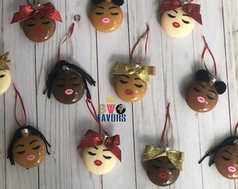 Black Girl Magic, Black Girl, Christmas Ornaments, Christmas Decoration. Melanin Ornaments, Tree Decorations, Holiday Decorations, Skin Tone