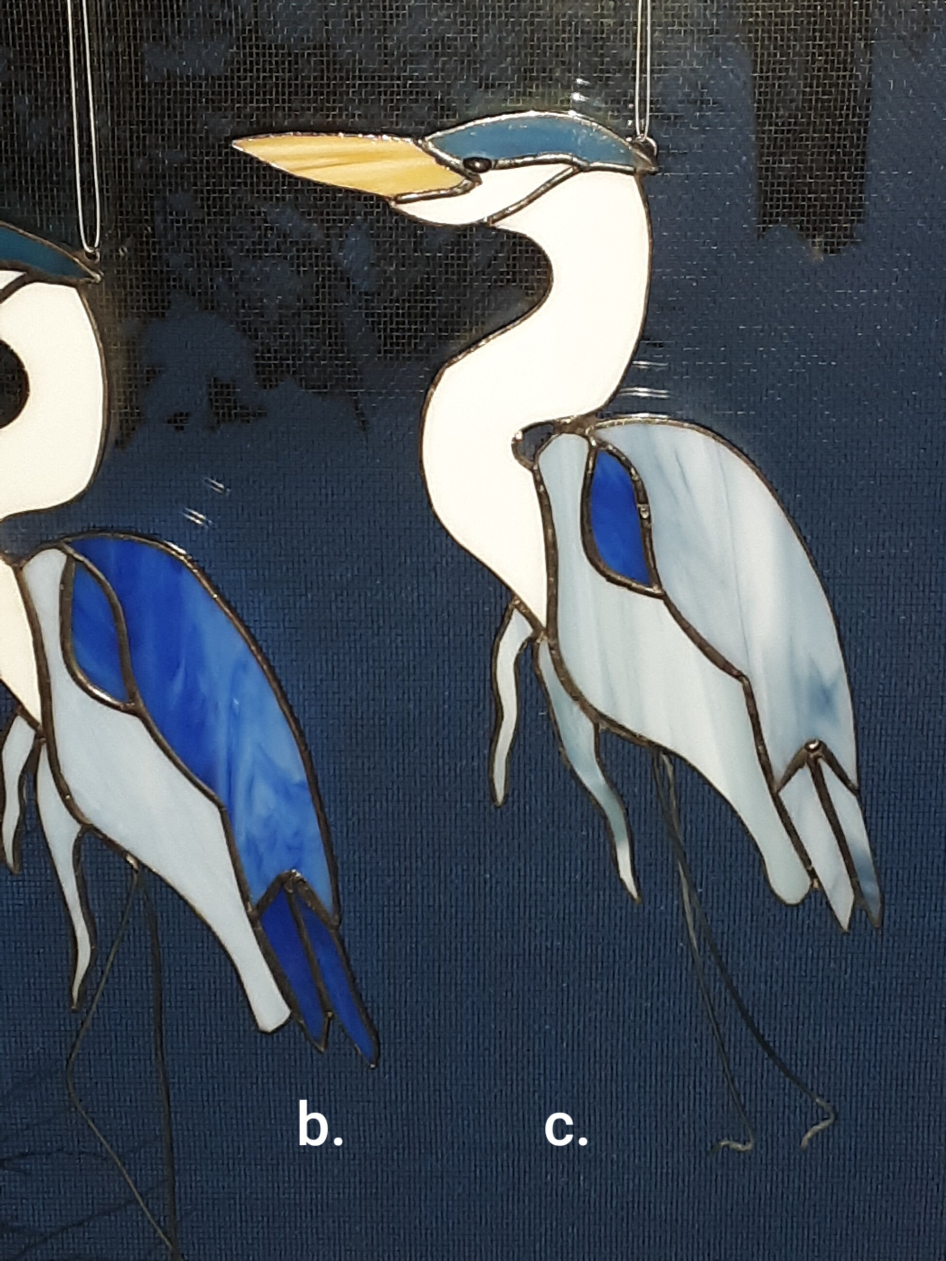 Great Blue Heron Waterbird Suncatcher Stained Glass Wildlife Etsy