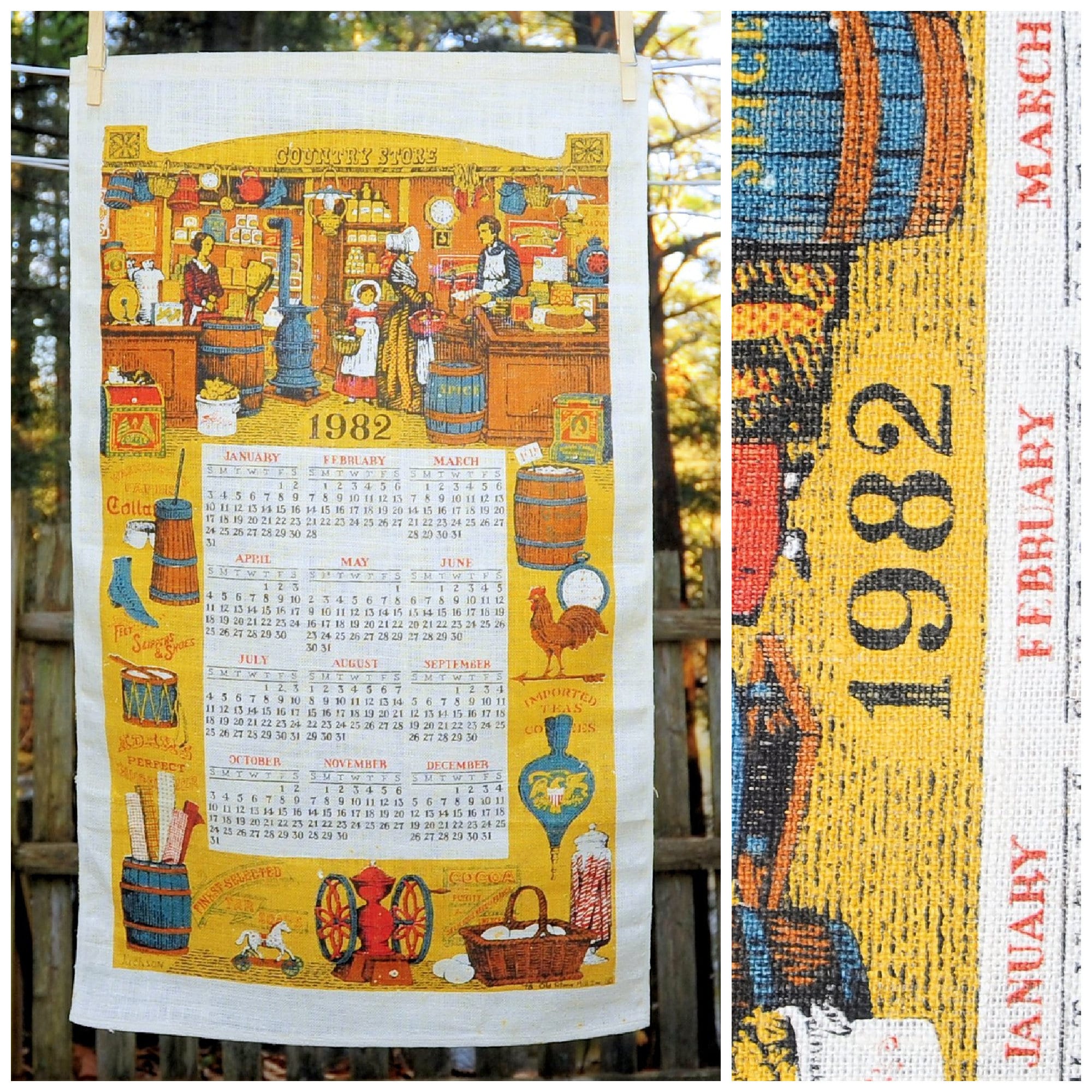 80s/VINTAGE/82年−HIGHT−TIMES/CALENDAR。 Vintage SANTE FE 1980 - 1981 Yearly Calendar PLAY IT SAFE