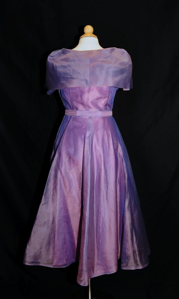 Vintage 60's / Lavender & Purple Organza Party Pr… - image 8