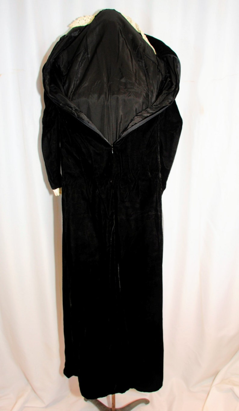 Vintage 1960's Black Velvet Maxi Dress / XXS XS / Wiggle | Etsy