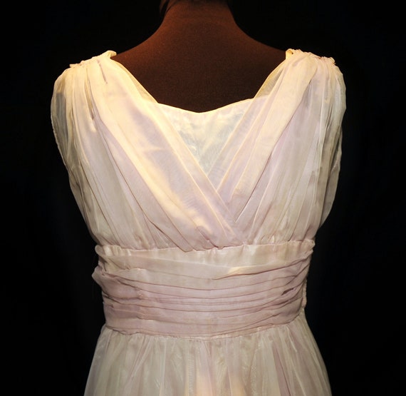 VTG 50's 60's / Lavender & Purple Chiffon and Sat… - image 8