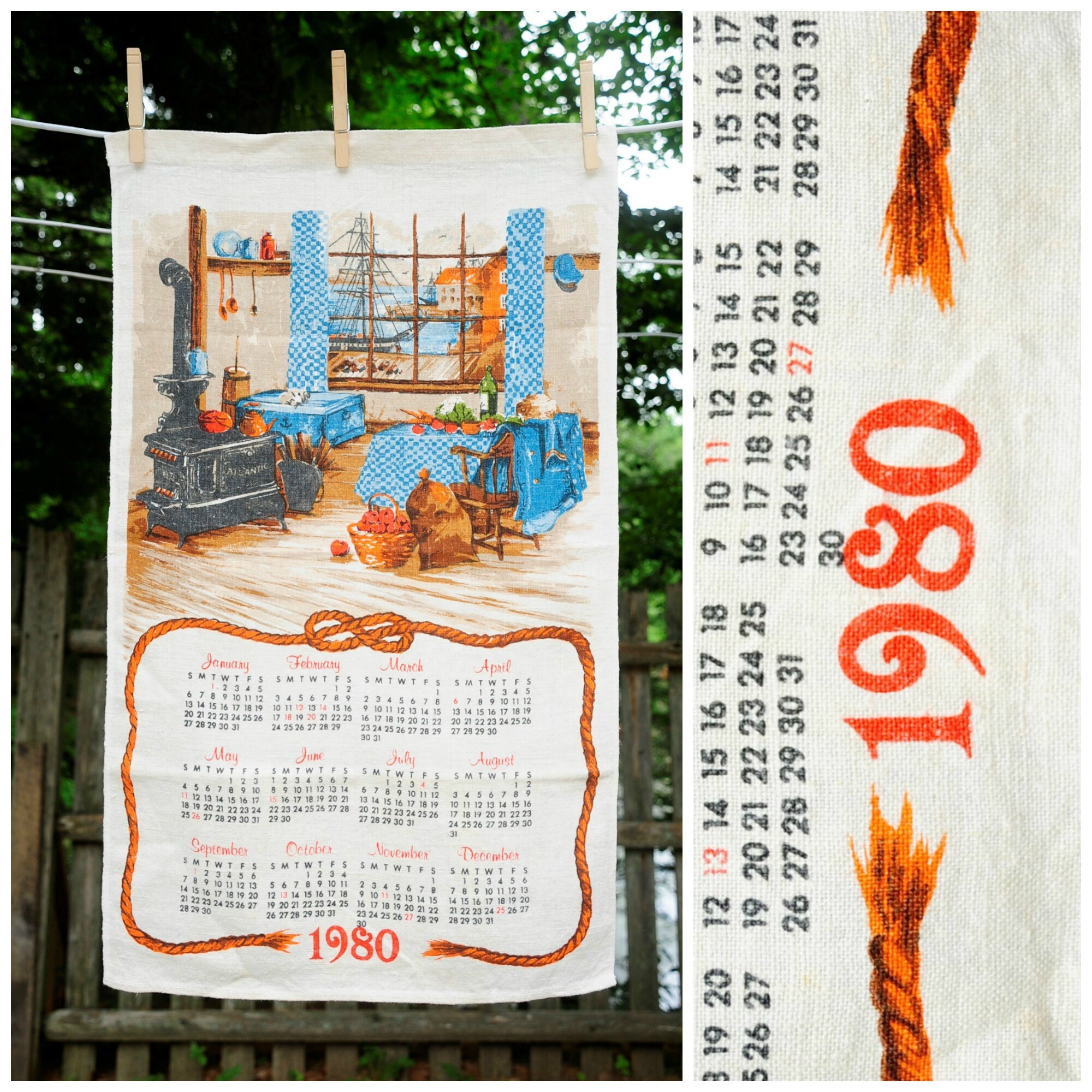 1980 Calendar - Etsy