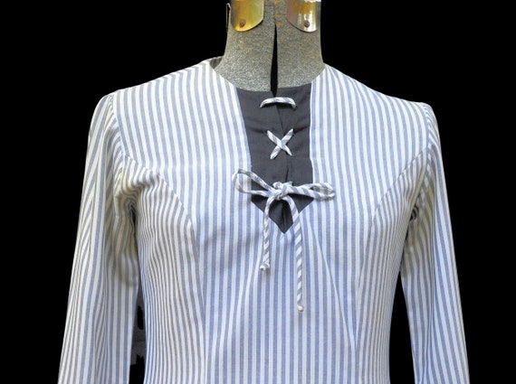 Vintage 50's 60's / Helen Whiting / Gray Striped … - image 3