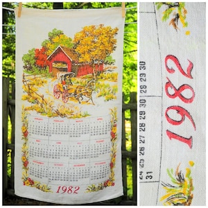 1982 fabric calendar - Etsy 日本