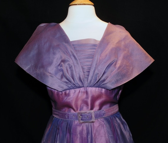 Vintage 60's / Lavender & Purple Organza Party Pr… - image 3