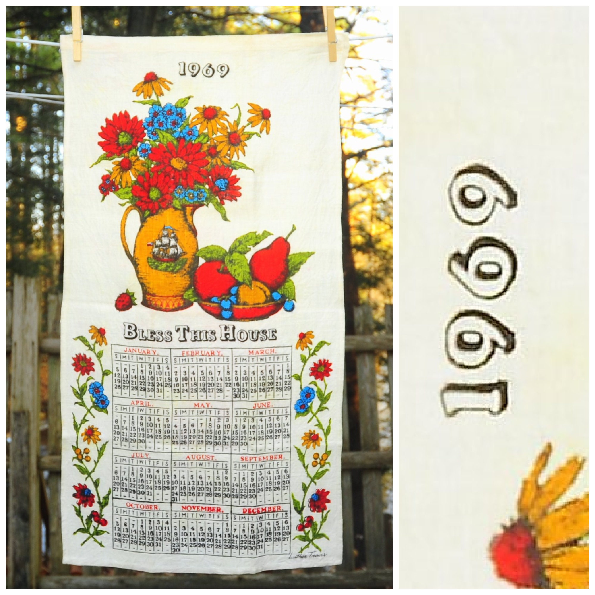 1969 Calendar - Etsy Norway