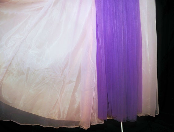 VTG 50's 60's / Lavender & Purple Chiffon and Sat… - image 9