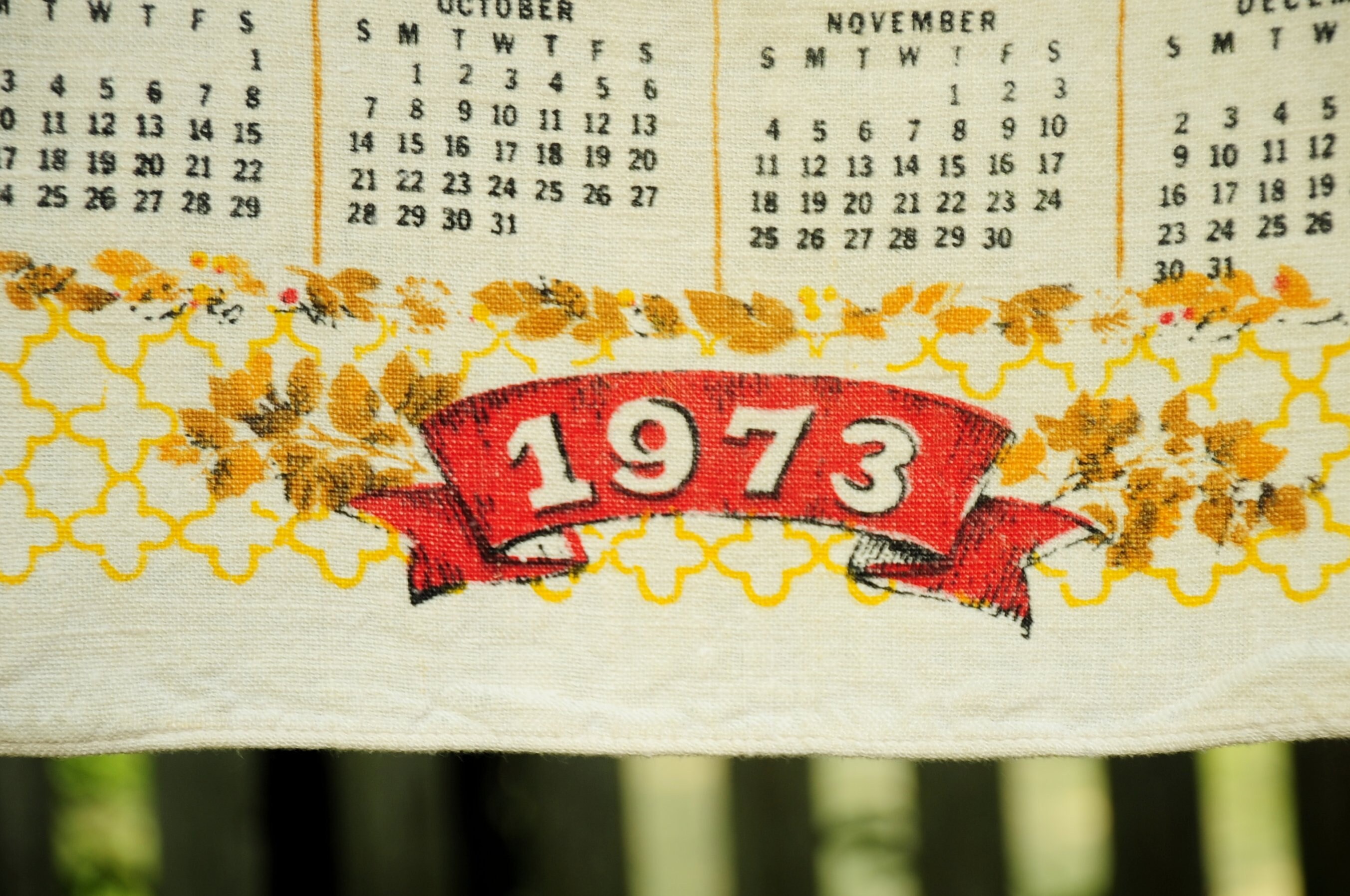 Vintage 1973 Calendar Towel / Country Kitchen Cabinet With Spices /  Birthday Anniversary Housewarming Gift - Etsy