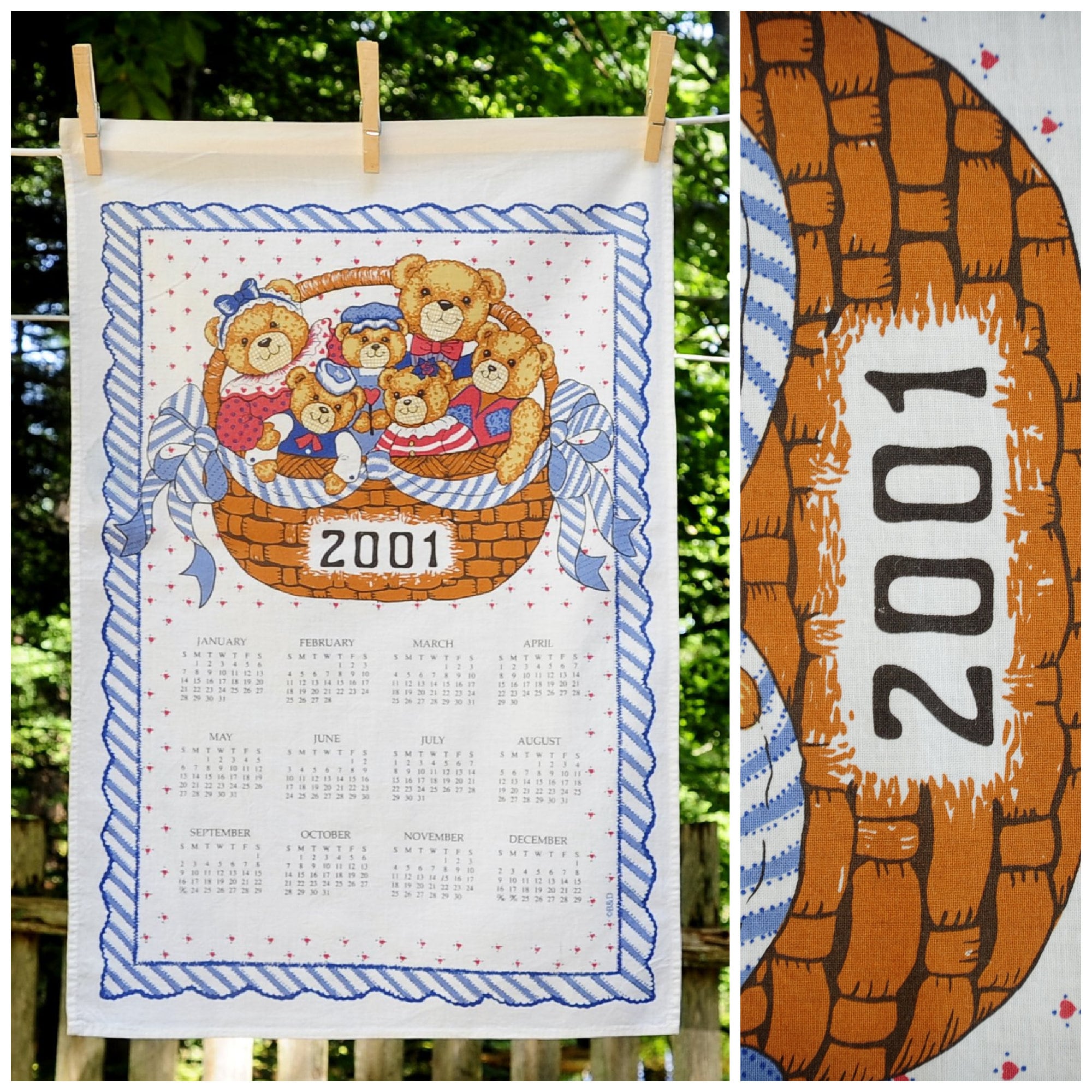 2001 Calendar - Etsy