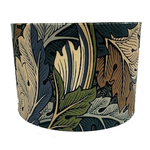 William Morris - Acanthus - Slate Blue / Thyme Velvet - Lampshade Stunning Handmade