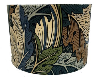 William Morris - Acanthus - Slate Blue / Thyme Velvet - Lampshade Stunning Handmade