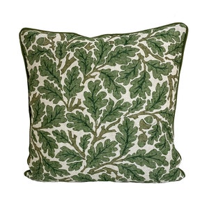 William Morris - Oak - Forest / Cream - Cushion Cover Throw Pillow Designer Home Decor