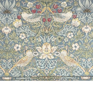 William Morris - Strawberry thief - Slate / Vellum - Made To Measure Professionally Made Roman Blind