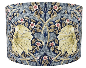 William Morris - Pimpernel - Indigo /Hemp - Lampshade Stunning Handmade Designer Home Decor